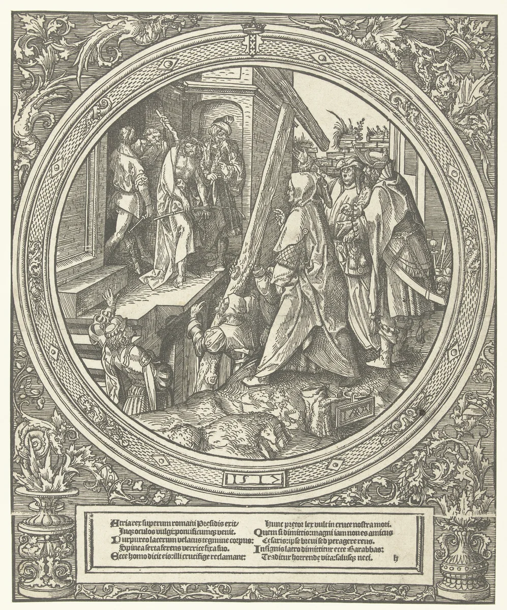 Pilatus toont Christus aan het volk (Ecce Homo) by Unknown, print, 1517