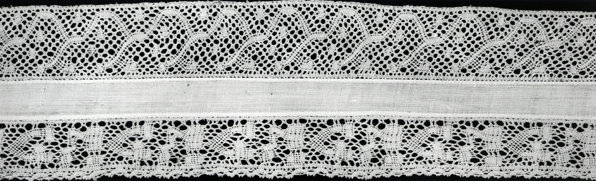 Fragment (Border and Insertion) by Italy, textile, 1750-1800