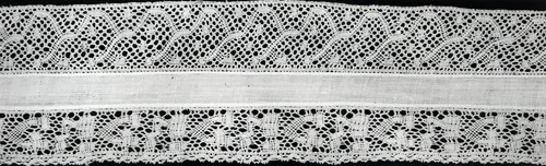 Fragment (Border and Insertion) by Italy, textile, 1750-1800