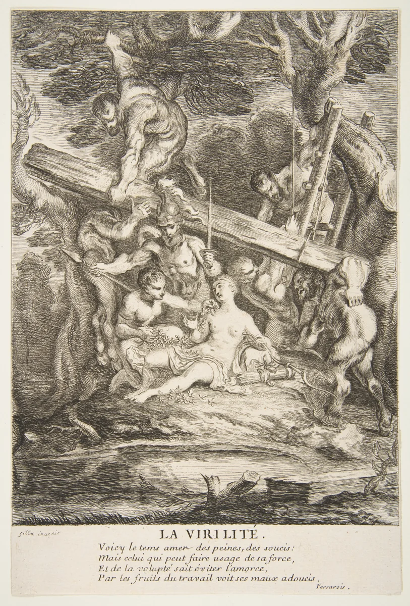 Manhood by Claude Gillot, print, 1673-1778