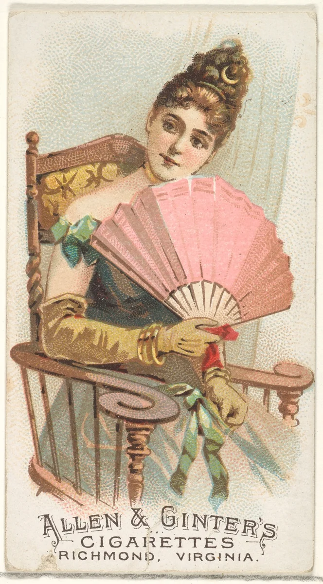 Plate 17, from the Fans of the Period series (N7) for Allen & Ginter Cigarettes Brands by Allen & Ginter, print, 1889
