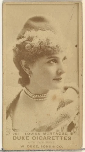 Card Number 757, Louisa Montague, from the Actors and Actresses series (N145-7) issued by Duke Sons & Co. to promote Duke Cigarettes by W. Duke, Sons & Co., photograph, 1880-1889