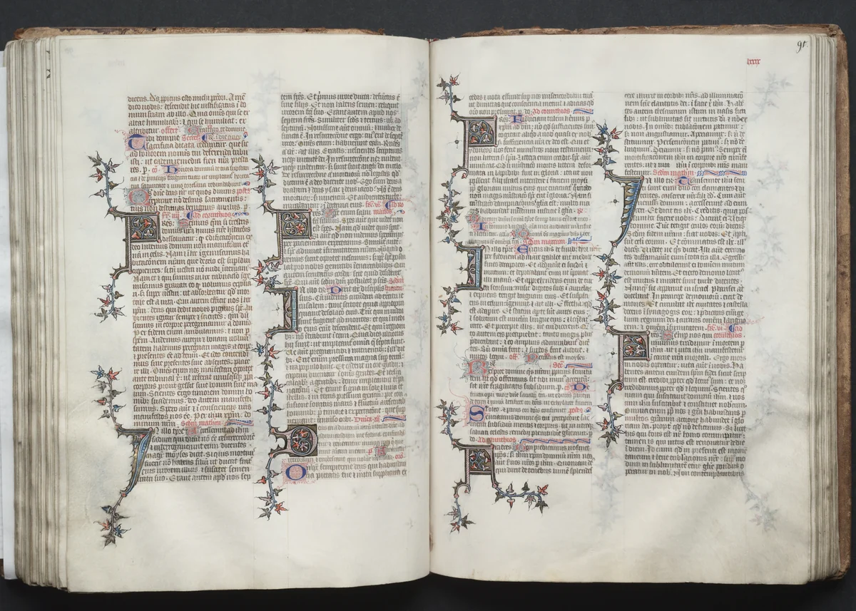 The Gotha Missal: Fol. 90v, Text by Master of the Boqueteaux, book, 1370-1380