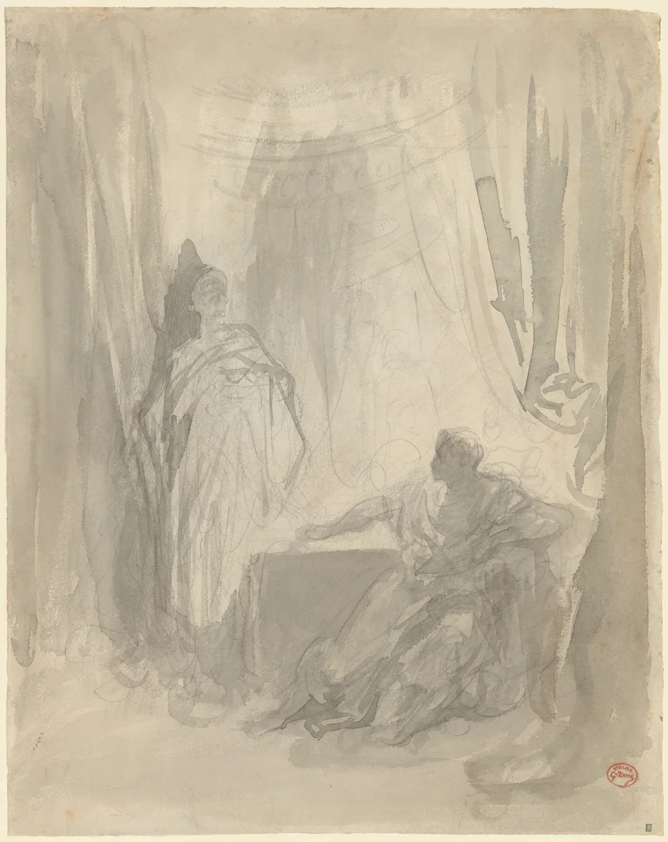 L'Apparition by Gustave Doré, drawing, 1850-1883