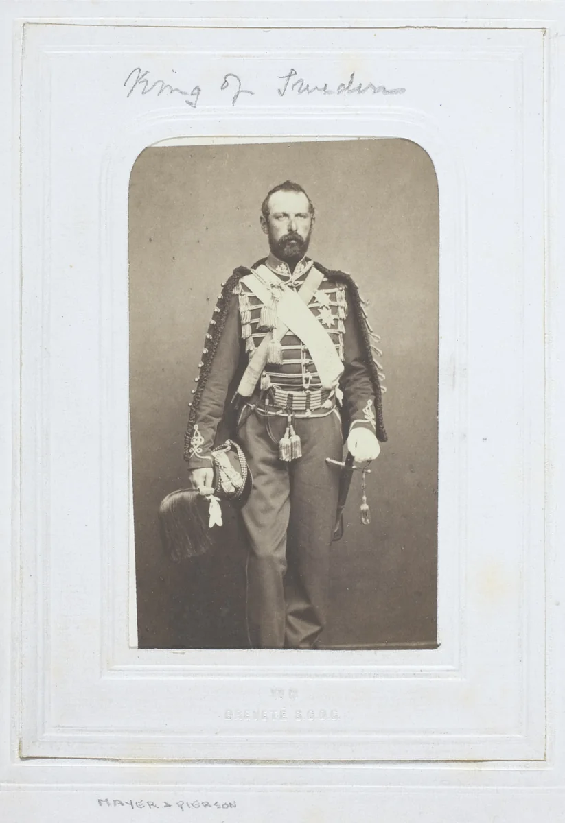 King of Sweden by Mayer and Pierson, photograph, 1860-1869