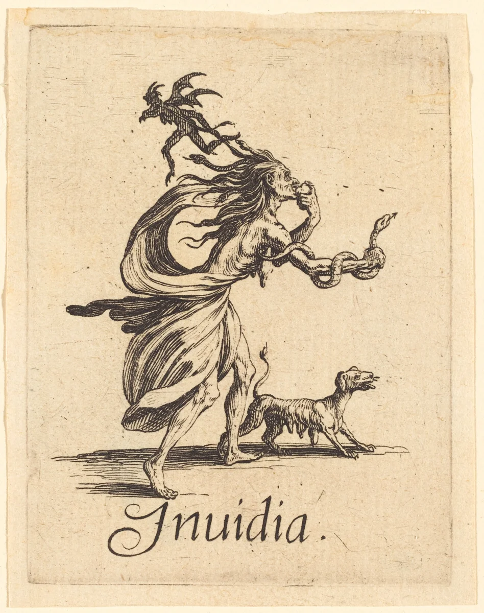 Envy by Jacques Callot, print, 1621