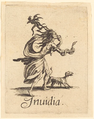 Envy by Jacques Callot, print, 1621
