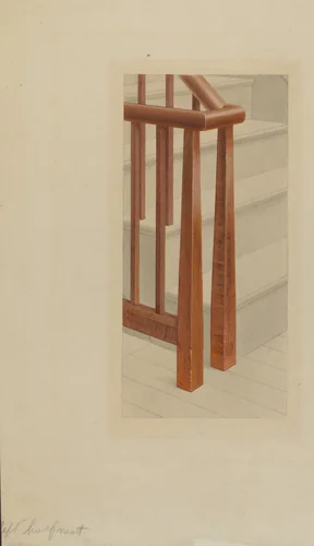 Newel Post by Alfred H. Smith, index of american design, 1937