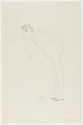 Jean Metzinger from Caricatures by Georges de Zayas: Eight Very Modern Painters, Two Sculptors and a Musician (Caricatures par Georges de Zayas: Huit peintres, deux sculpteurs et un musicien très modernes) by Georges de Zayas, print, 1919