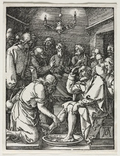 The Small Passion: Christ Washing St. Peter's Feet by Albrecht Dürer, print, 1509-1510