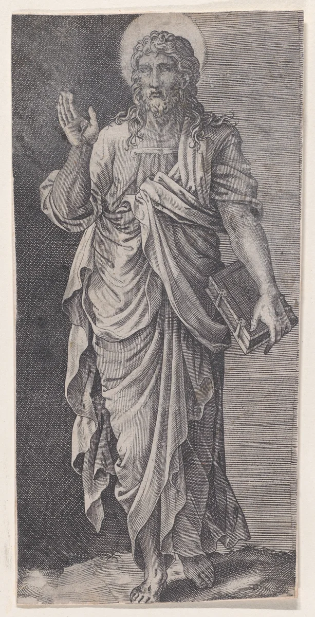 Christ, from "Christ and the Apostles" by Lambert Suavius, print, 1530-1576