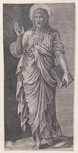 Christ, from "Christ and the Apostles" by Lambert Suavius, print, 1530-1576