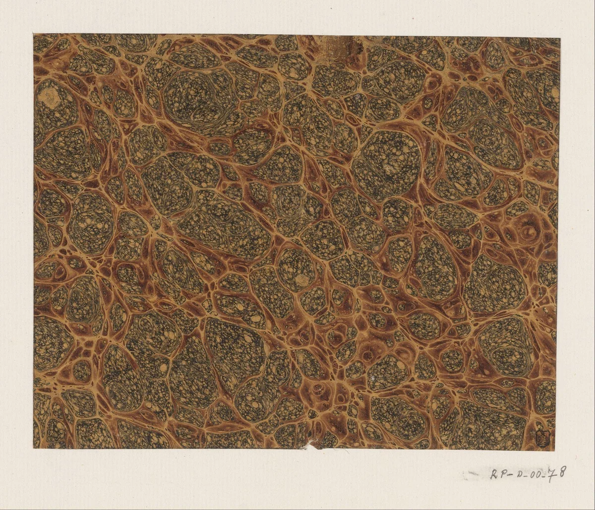 Graniet-ringkiezelmarmer in grijs, bruin en geel by anonymous, other, 1700-1850