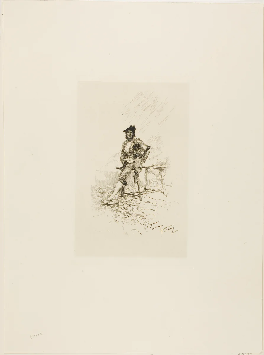 Costume of the Time of Goya by Mariano Fortuny, print, 1858-1874