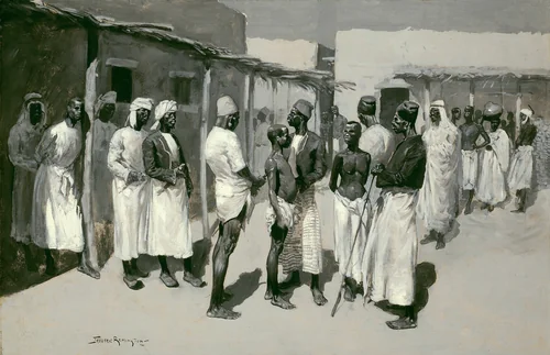 Slave Market by Frederic Remington, painting, 1893