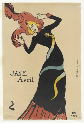Jane Avril by Henri de Toulouse-Lautrec, print, 1899
