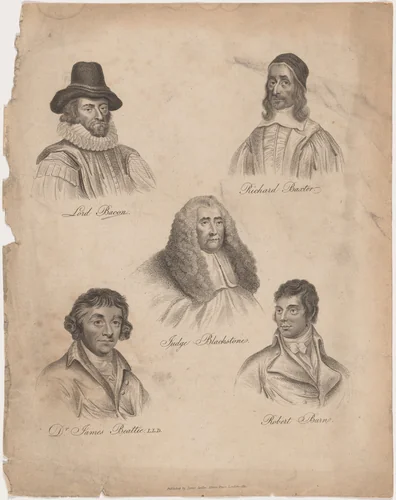 Bacon, Baxter, Blackstone, Beattie, Burns by Unknown 19th Century, print, 1800-1899