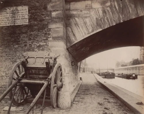 Un Coin du quai de la Tournelle, 5e arrondissement by Eugène Atget, photograph, 1910