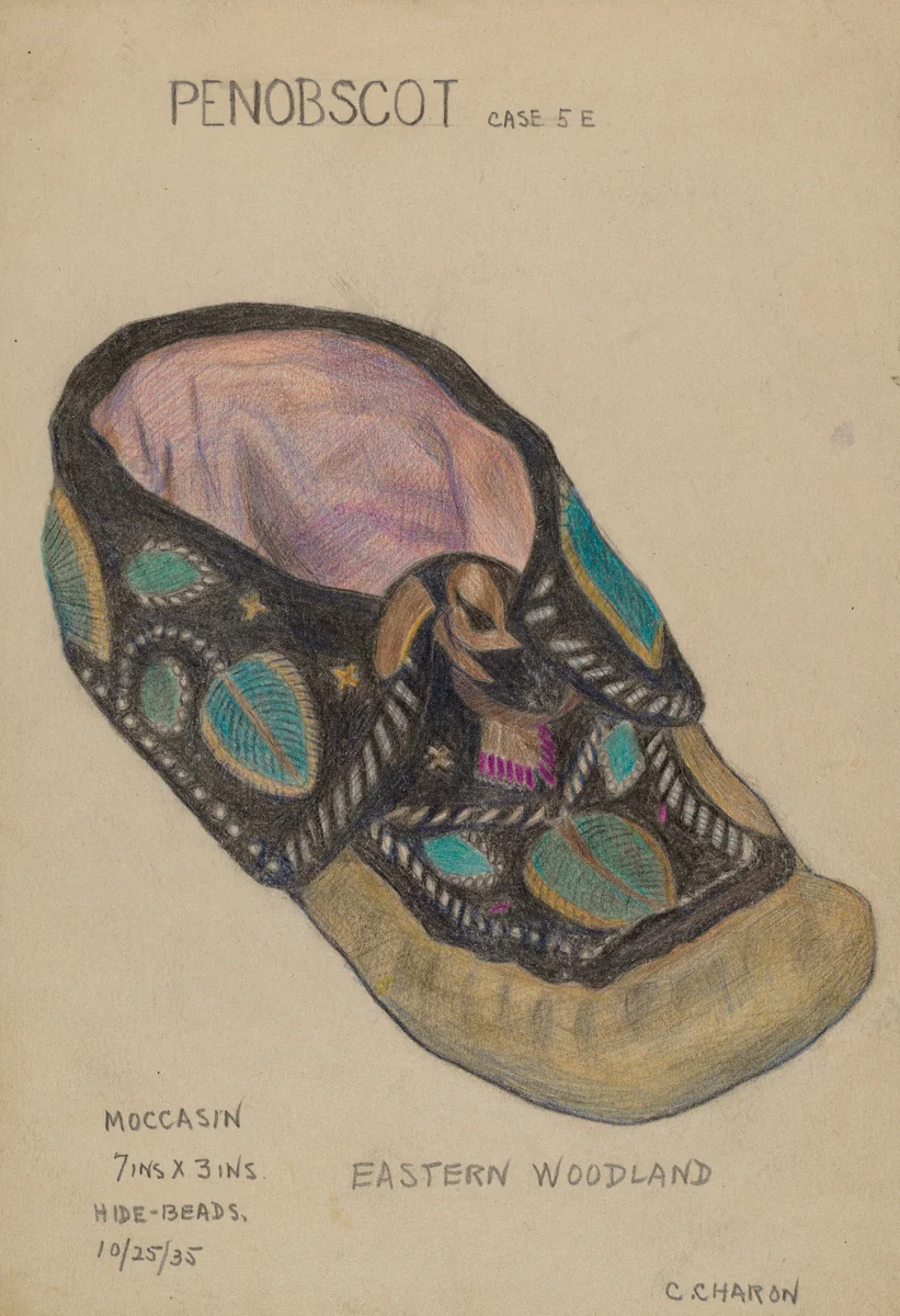 Moccasin by Charles Charon, index of american design, 1935