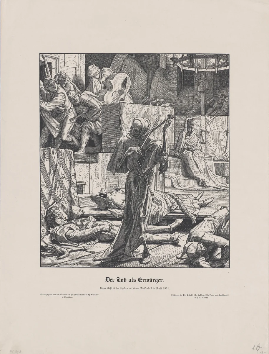 Der Tod als Freund (Death as a Friend) by Alfred Rethel, print, 1831