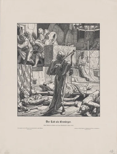 Der Tod als Freund (Death as a Friend) by Alfred Rethel, print, 1831