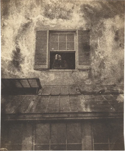 Auguste Vacquerie at a Window, Marine Terrace by Auguste Vacquerie; Charles-Victor Hugo, photograph, 1853