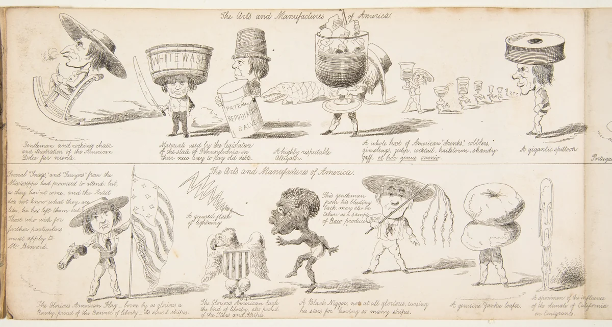 The Great Exhibition "Wot is to Be", Probable Results of The Industry of All Nations in The Year '51, Showing What is to be Exhibited, Who is To Exhibit, in Short How Its All Going to Be Done by George Augustus Sala, print, 1850