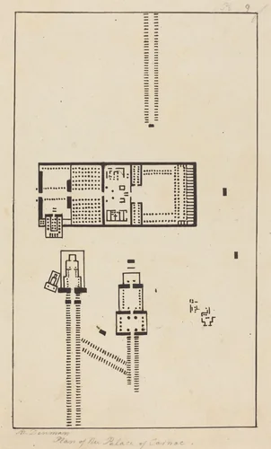 Plan of the Palace of Carnac by Maria Denman; John Flaxman, print, 1829
