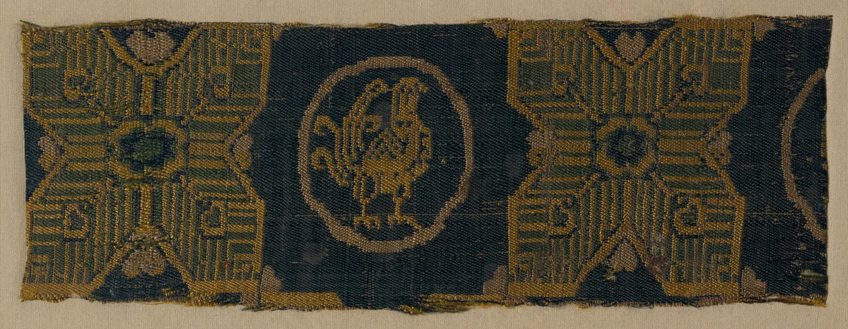 Star and Cross Pattern from a Tomb Cover(?) by Unknown, textile, 800-999