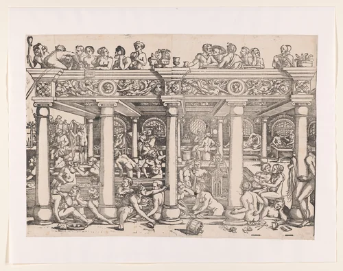 Fontein van de jeugd (rechterdeel) by anonymous, print, 1510-1550