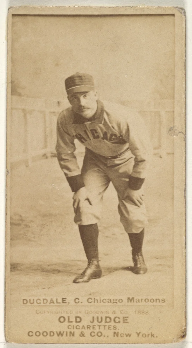 Dan Dugdale, Catcher, Chicago Maroons, from the Old Judge series (N172) for Old Judge Cigarettes by Goodwin & Company, photograph, 1888
