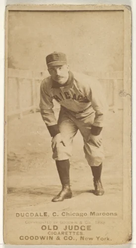 Dan Dugdale, Catcher, Chicago Maroons, from the Old Judge series (N172) for Old Judge Cigarettes by Goodwin & Company, photograph, 1888