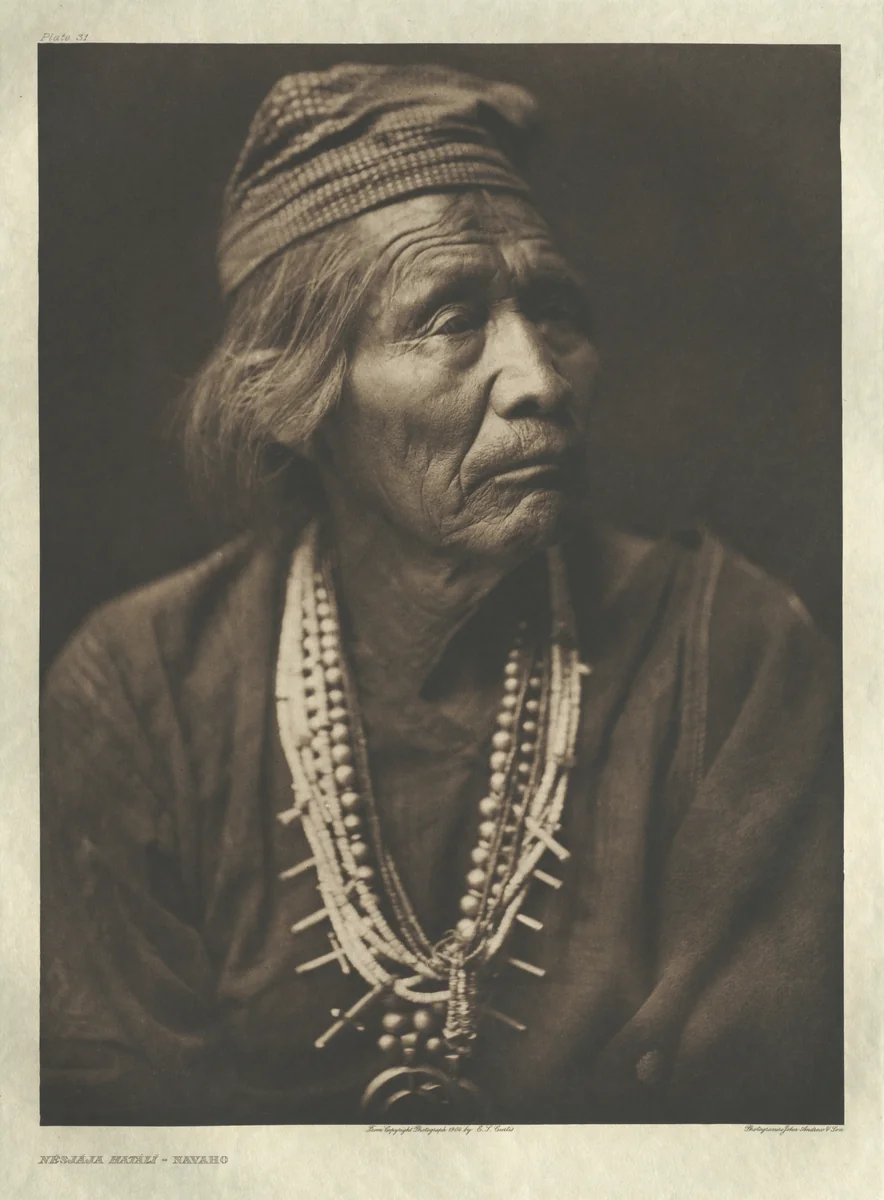 Portfolio I, Plate 31: Nesjája Hatáli-Navaho by Edward Curtis, other, 1904
