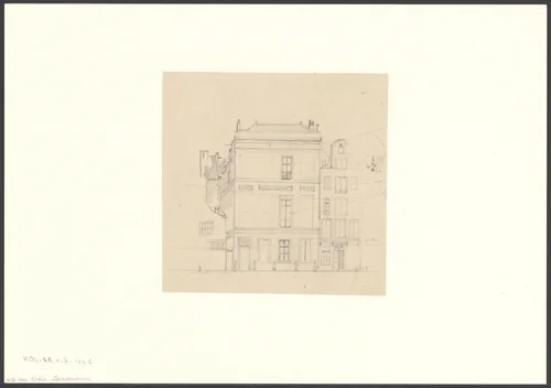 Gevel van Rokin 102 by anonymous, drawing, 1800-1950