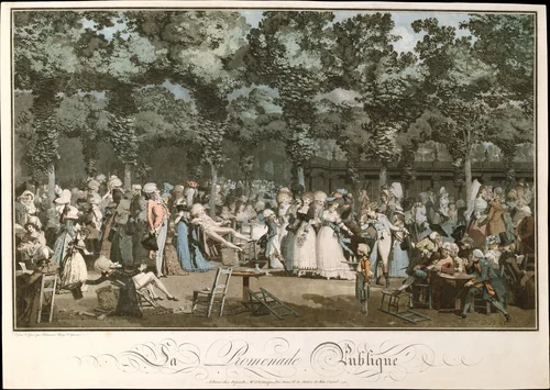 The Public Promenade by Louis Philibert Debucourt, print, 1792