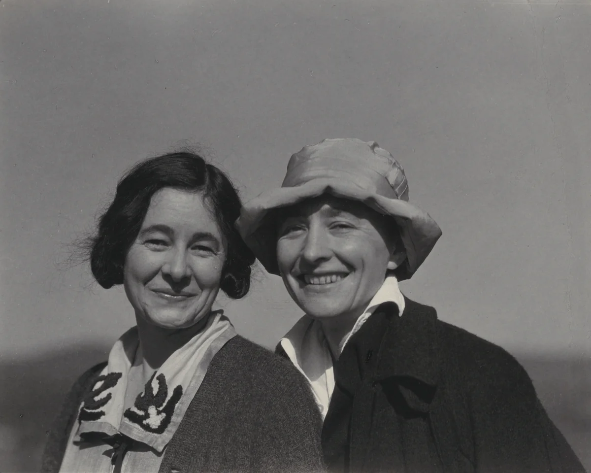 Ida and Georgia O'Keeffe [recto] by Alfred Stieglitz, photograph, 1924