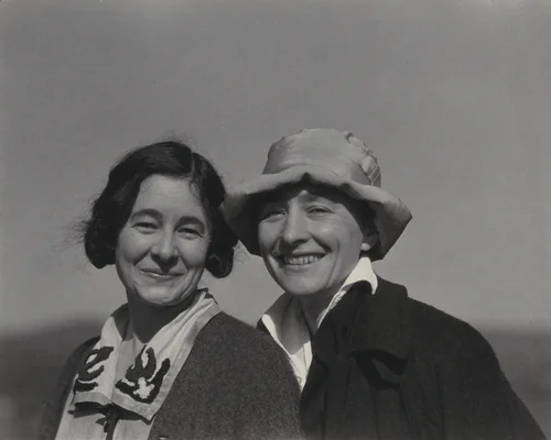 Ida and Georgia O'Keeffe [recto] by Alfred Stieglitz, photograph, 1924