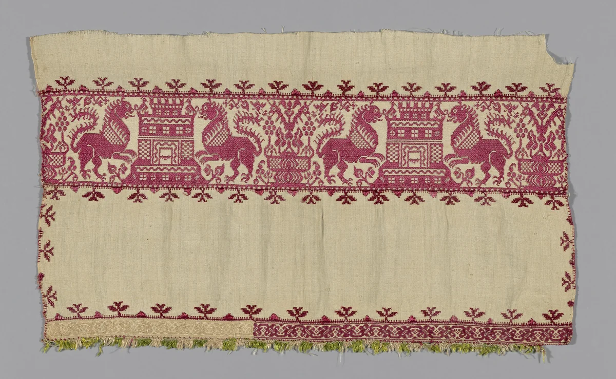 Two Borders by Italy, textile, 1600-1625