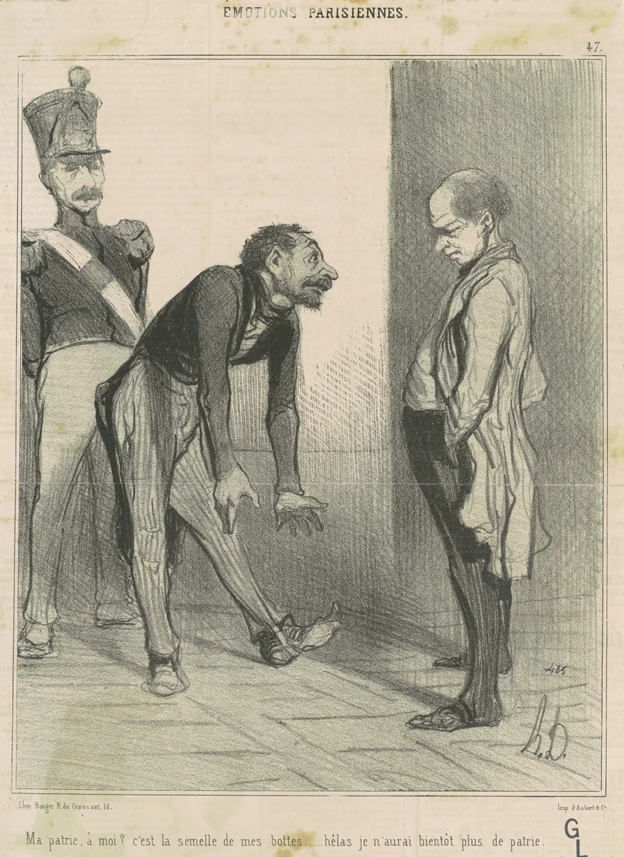 Ma patrie, a moi?... by Honoré Daumier, print, 1842