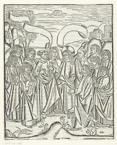 De belijdenis van Petrus by Unknown, print, 1480-1500