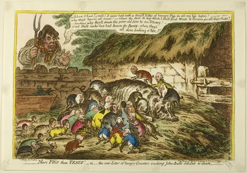 More Pigs Than Teats by James Gillray, print, 1806