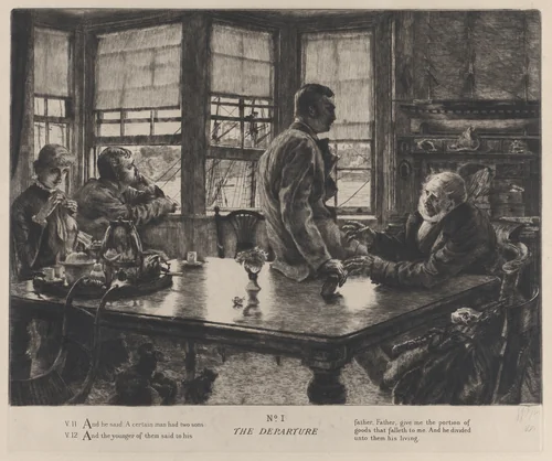 The Parable of the Prodigal Son: The Departure No. 1 by James Tissot, print, 1882