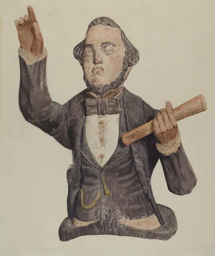 Figurehead: Abe Lincoln by Frances Cohen, index of american design, 1936