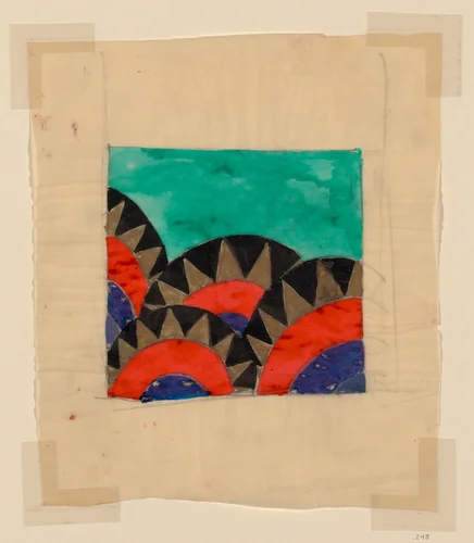 Design for a Textile or Wallpaper by Possibly Austria, textile