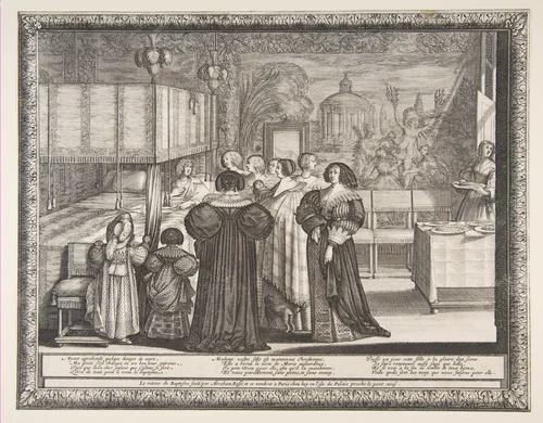 Return from the Christening by Abraham Bosse, print, 1633