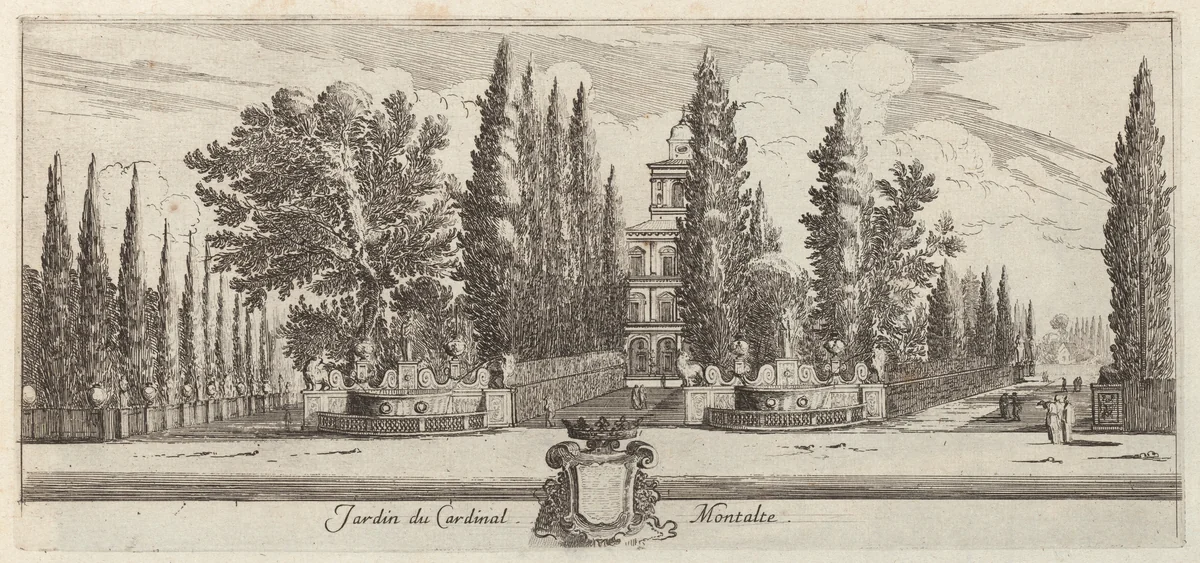 Jardin du Cardinal Montalte by Israël Silvestre, print, 1640-1660