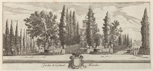 Jardin du Cardinal Montalte by Israël Silvestre, print, 1640-1660