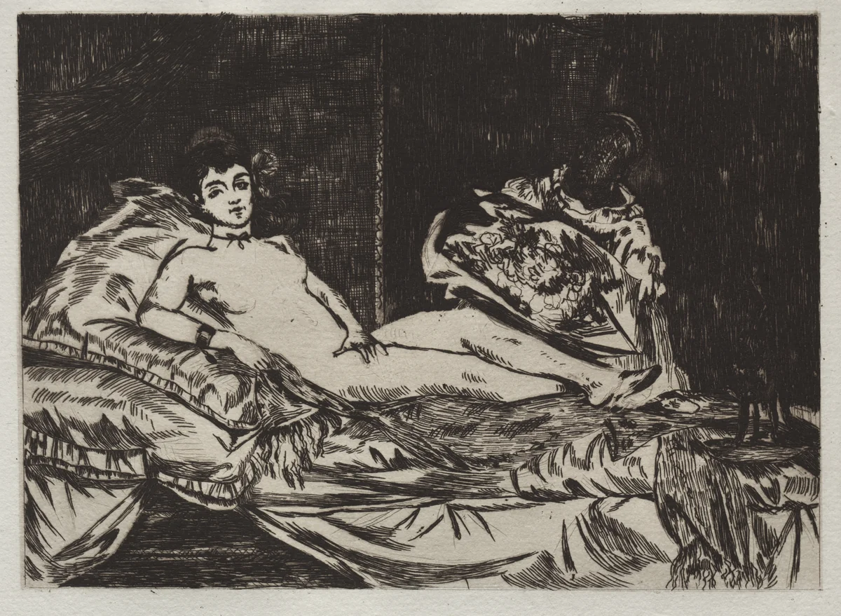 Olympia by Edouard Manet, print, 1867