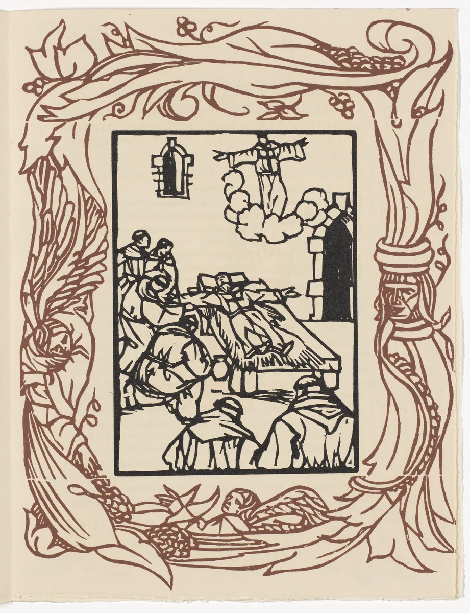 Plate (page 261) from Les Petites Fleurs de St. François (The Little Flowers of St. Francis) by Émile Bernard, illustrated book, 1928