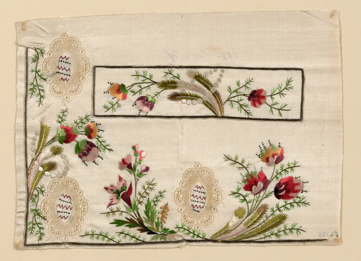 Salesman's Sample (Waistcoat Pocket) by France, probably Lyon, textile, 1780-1790